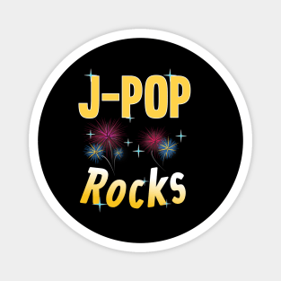 J-POP Rocks with fireworks and stars Magnet